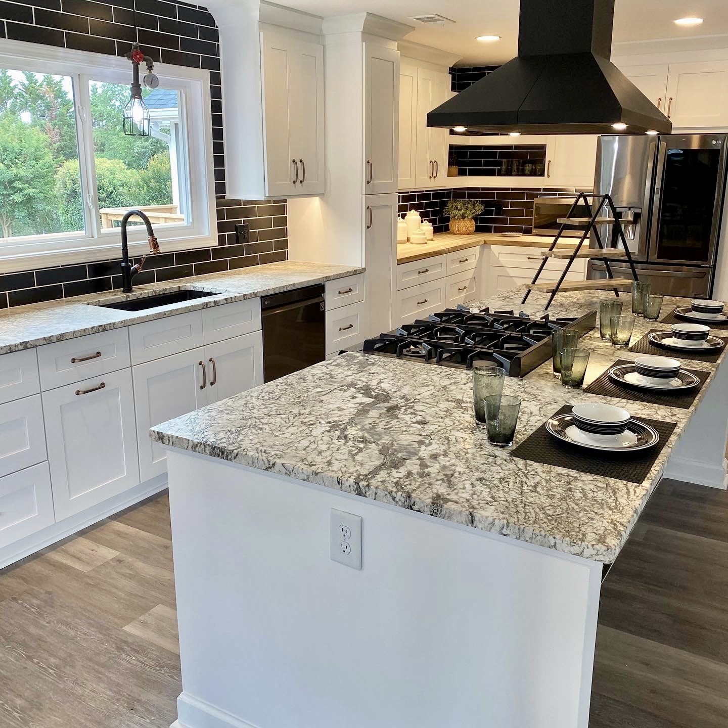 Custom kitchen island renovation by GHIR Construction, general contractor in Suwanee, GA